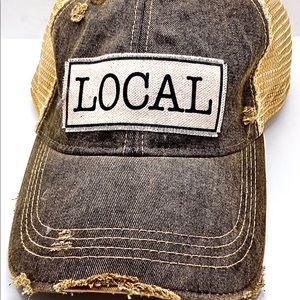 Straight LOCAL! Distressed style, brand new adjustable baseball cap!